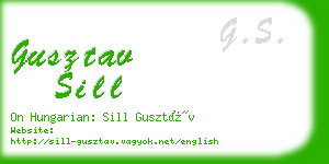 gusztav sill business card